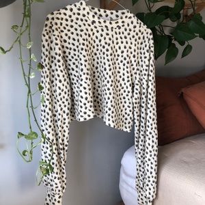 Long Sleeve Crop Sweater Shirt